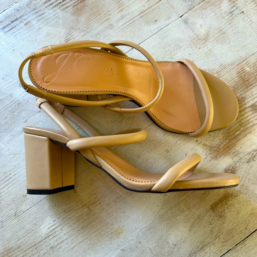 J Crew nude leather sandals size 9